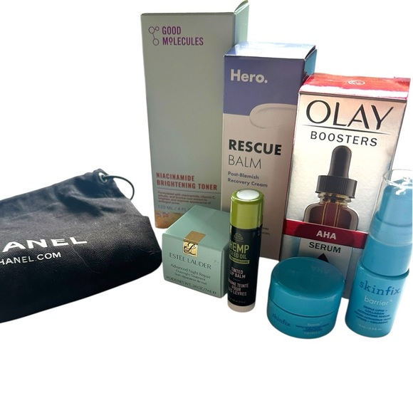 New In Boxes Skincare Mixed Bundle - Toner, Serum, Moisturizer, Lip Balm - Picture 1 of 10